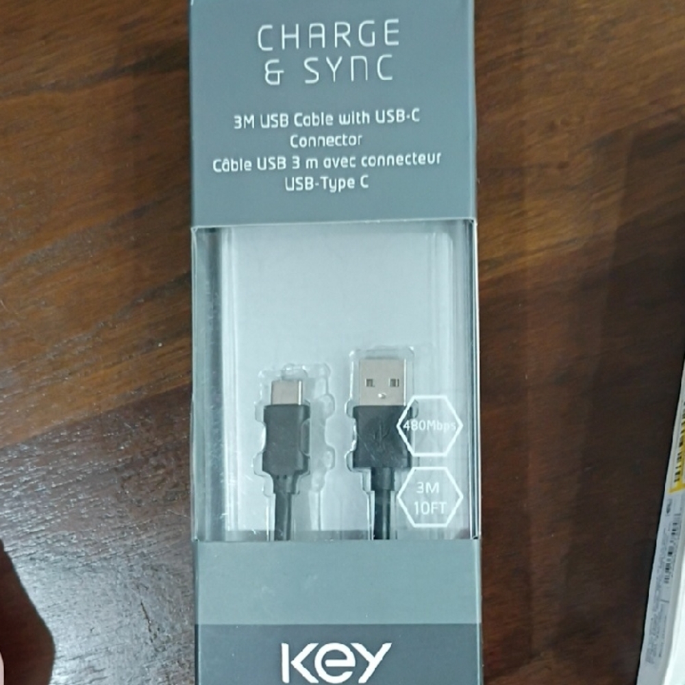 💜Key USB-C Charge & Sync Cable - Gray